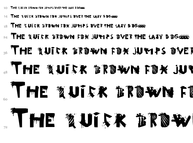 Go Wild font waterfall